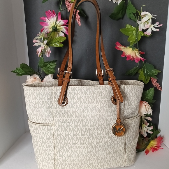 中古・古着通販MICHAEL Michael Kors トートバッグ ブラウン/ホワイト